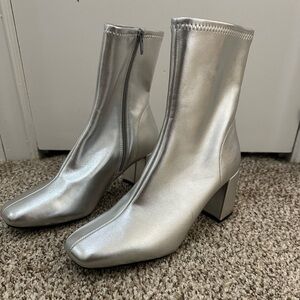 Target Silver Booties